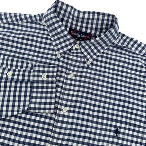 Ralph Lauren Big Shirt Mens XL Gingham Check Button Down Long Sleeve Cotton